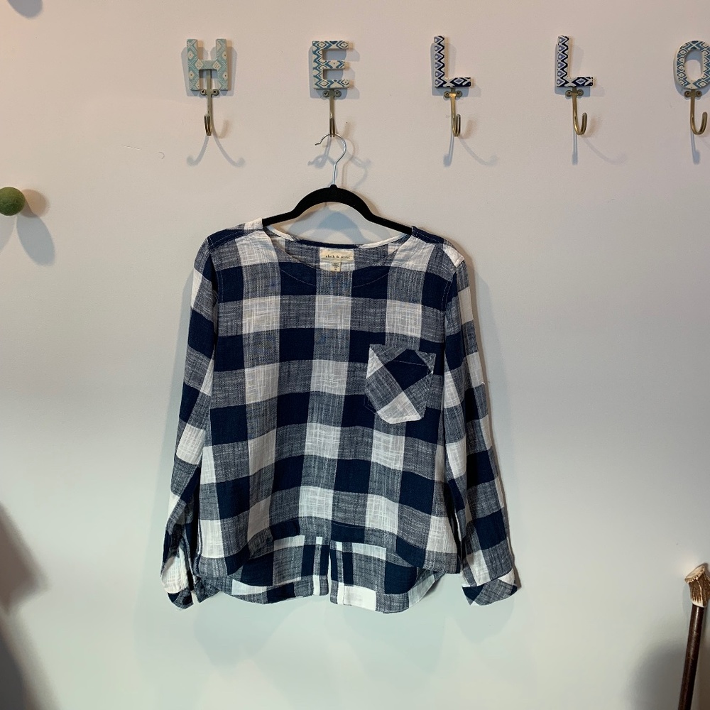 Anthropologie at it's Best Large Gingham Top